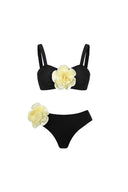 Sexy Bikini-Set mit Neckholder und 3D-Blumen
