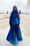 Vestido Maxi Plisado Aurora
