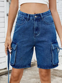 Trendy Sommer Vaskede Cargo Shorts