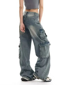 Şık Vintage Denim Pantolon