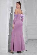 Vestido de Noite Sexy com Decote Cruzado