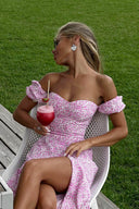 Chic U-Neck Floral Midi Dress