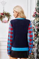 Casual jule sokker broderi strikket sweater