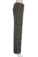 Retro street style denimbukser med lommer