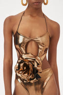 Badeanzug-Set mit Blumen-Cutouts