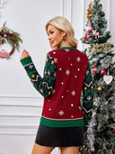 Maglione Girocollo Ricamato – Albero di Natale & Dinosauro