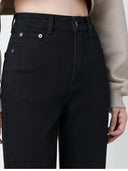 Jean cigarette noir taille haute
