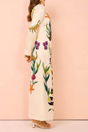Flirterige print jurk zonder rug