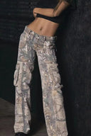 Cargo camouflage taille basse