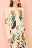 Flirterige print jurk zonder rug