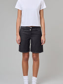 Adjustable  Stretch Denim Shorts