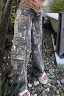 Cargo camouflage taille basse