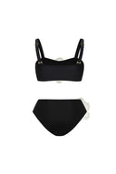 Sexy Bikini-Set mit Neckholder und 3D-Blumen
