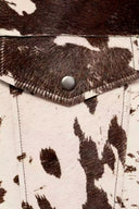 Kurtka w stylu koszuli z futerkiem w wzór krowy