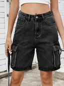 Trendy Sommer Vaskede Cargo Shorts