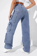 Multi-zak denim cargobroek