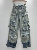 Blugi Paratrooper Cargo cu Gradient