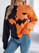 Spøgelse mønster langærmet crewneck sweater