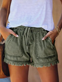 Elastisk talje afslappede denimshorts