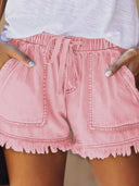 Elastisk talje afslappede denimshorts