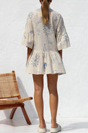 Ethnische Stijl Losse Shirt Korte Jurk