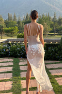 Soft Allure Tulle 3D Floral Spaghetti Dress