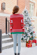 Tegneserie broderet strik sweater