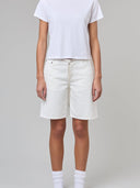 Adjustable  Stretch Denim Shorts
