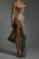 Whispers of the Wild – Waist-Tied Maxi Dress