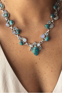 Dame Boheme Turquoise Halskæde med Loop