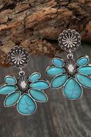 Damen Boho Blumenhänger Ohrringe