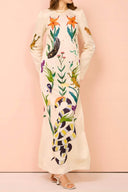 Flirterige print jurk zonder rug