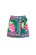 Costume da bagno con gonna, spalline sottili e scollo a V profondo