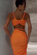 Sea Breeze Boyun Bağlamalı Bikini ve Etek Takımı