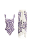 Libellen Rüschen Bikini Badeanzug Set