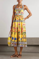 Robe midi décontractée sans bretelles