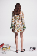 Aimeé Langærmet Paisley Mini Kjole