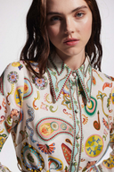 Aimeé Langærmet Paisley Mini Kjole