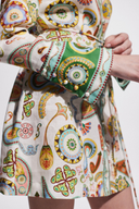 Aimeé Langærmet Paisley Mini Kjole