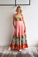 Robe sexy en lin imprimé