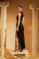 Claude blonde slids cutout maxi-kjole