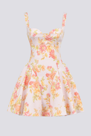 Cynthia Peach mini-jurk met klaproosprint