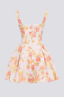 Cynthia Peach mini-jurk met klaproosprint