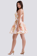 Cynthia Peach mini-jurk met klaproosprint