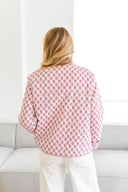 Veste matelassée imprimée Lola - Rose bébé