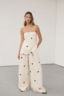 Ensemble pantalon à pois