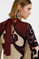 Vestido de satén con estampado Grenadilla