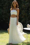 Witte gelaagde rokken sets