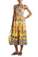 Abito midi casual senza spalline