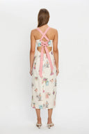 Robe midi débardeur à taille nouée